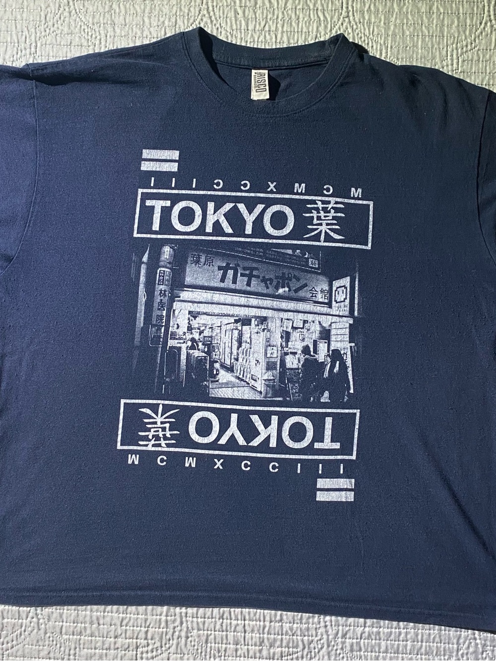 & Other Stories Navy Tokyo Graphic Tee